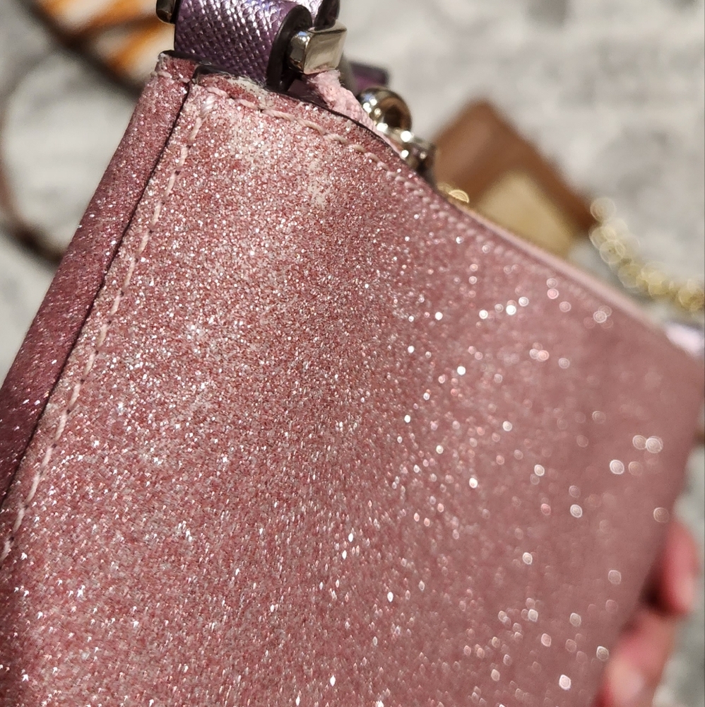 AUTH KATE SPADE PINK CROSSBODY BAG SPARKLE - Picture 3 of 3